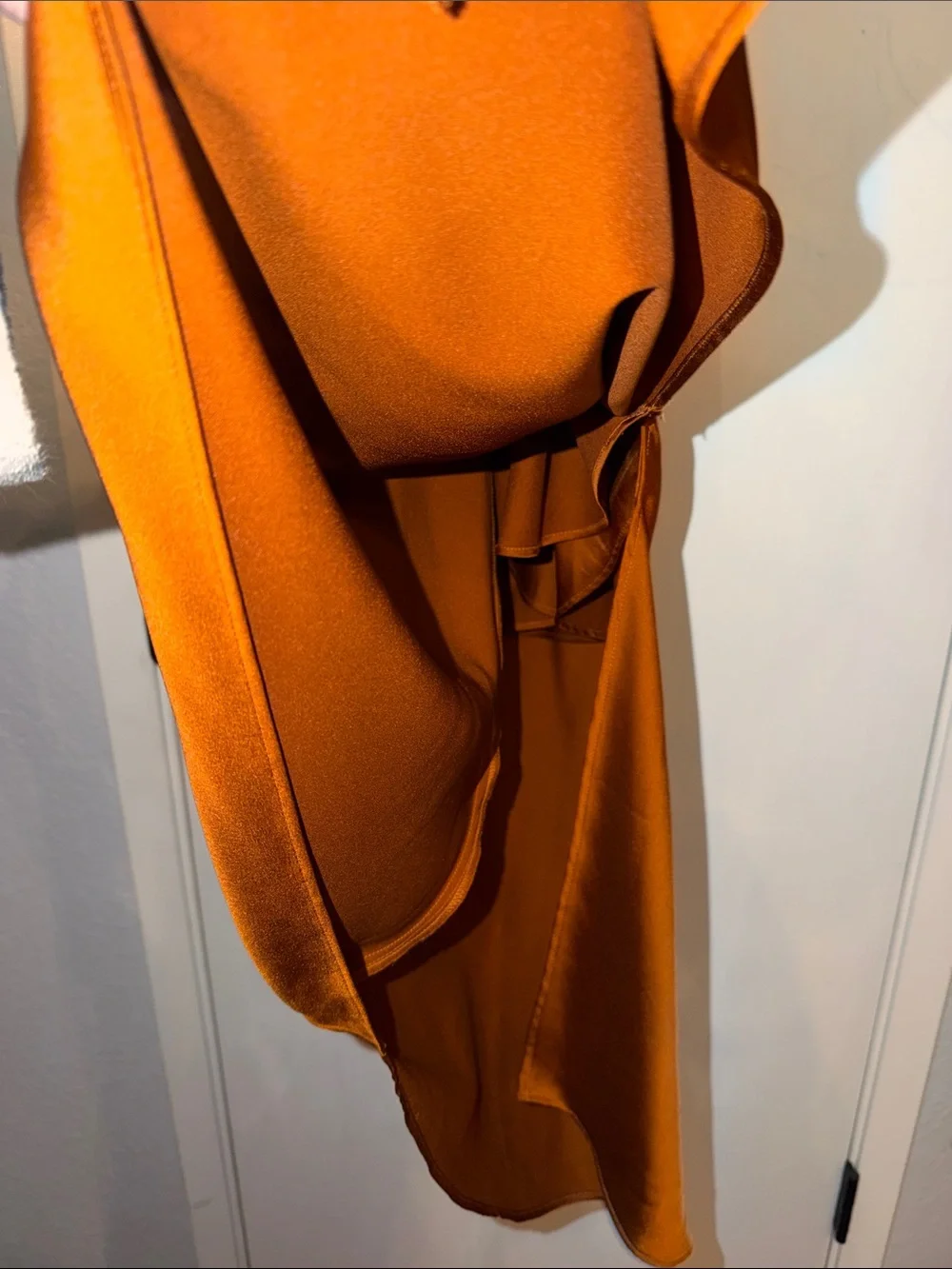 Abercrombie & Fitch Rust Satin Maxi Slip Dress